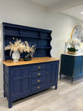 Ercol Dresser: Mid-Century Modern Blue Cabinet, UK Crafted